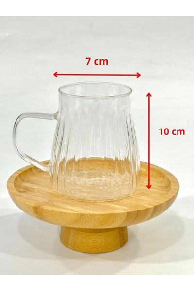 isra kristal Glass Mug with Handle - Coffee, Tea and Soft Drink Cup