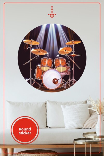 KOSS Dijital Set de tobe Autocolant rotund Design pentru scena de concert Dec...