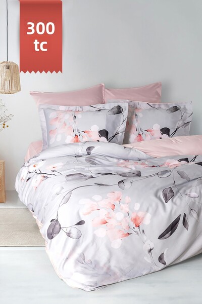 VAROL Royal Satin Single 300Tc Duvet Cover Set - Mari̇a