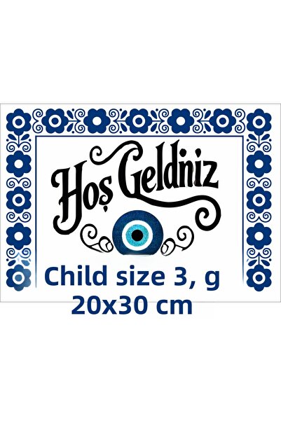 sıradışıhediyem لافتة ترحيب معدنية مقاس 20×30 سم مع شريط لاصق على الجانبين.