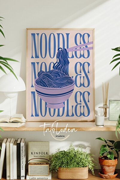 tablodea Poster ilustrat cu tăiței înrămat TD Pictură murală modernă decorati...