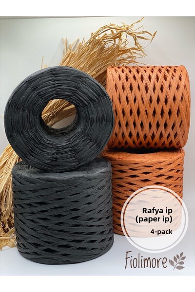 Fiolimore Pachet de 4 rafie (800 GRAM) Sfoară de hârtie Sfoară pentru pungi S...
