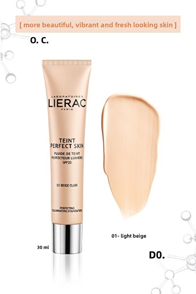 Lierac Teint Perfect Light Beige / 1 Illuminating Fluid Foundation Providing ...