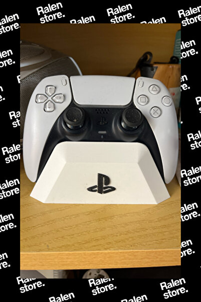 Ralen PS5 Gamepad Dualsense Stand Tekli Beyaz Renk | 14cm ( Yüksek Kalite 3D ...