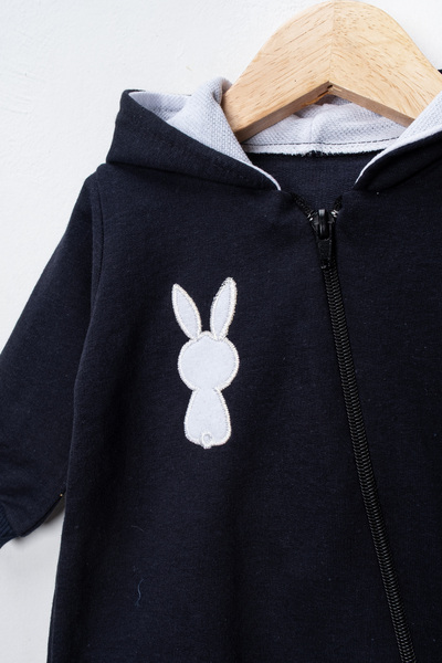 Pırlanta baby Cute Rabbit Patterned Zippered Baby Rompers 7 Colors