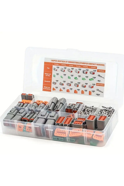 Choice 188 قطعة 188/250 قطعة مجموعة موصلات سلسلة DT الألمانية، مقاس 16 جهات ا...