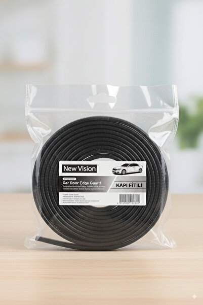 Extra Marketing Siyah Kapı Koruma Fitili 5 Metre Araç Kapı Kenarı Çizilme Çar...