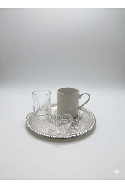 WERONY Single Person Coffee Presentation Set 4 Pieces Silver