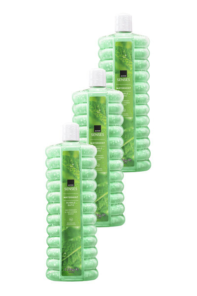 AVON Senses Water Mint Nane ve Salatalık Kokulu Banyo Köpüğü 1 Lt. Üçlü Set