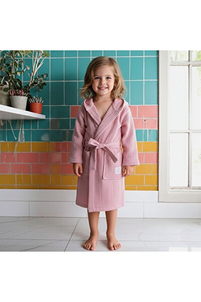 KAKUUN Anemos Dusty Pink Müslin Bornoz