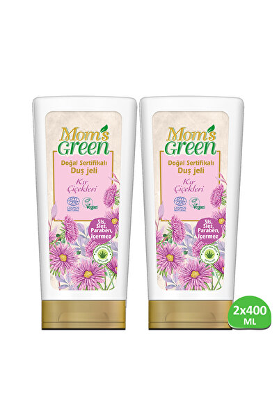Mom's Green 2 Li Set Doğal Sertifikalı Duş Jeli - Kır Çiçekleri 400 +400ml