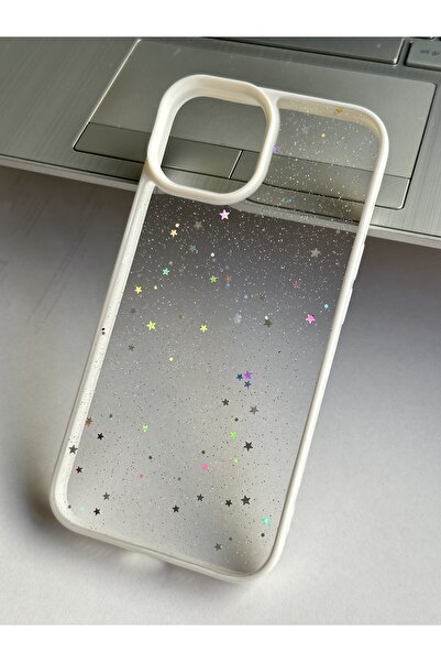 POWELL حافظة آيفون 13 و14 جليتر جليتر ستار ملونة من السيليكون الشفاف مضادة لل...