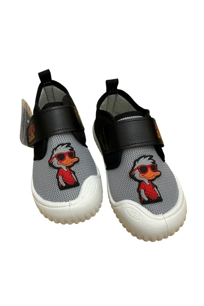 GEZER Erkek Çocuk Keten,Hafif ,Yumuşak ve Kaymaz Taban Panduf Ev Kreş Ayakkabısı Angry Duck Model