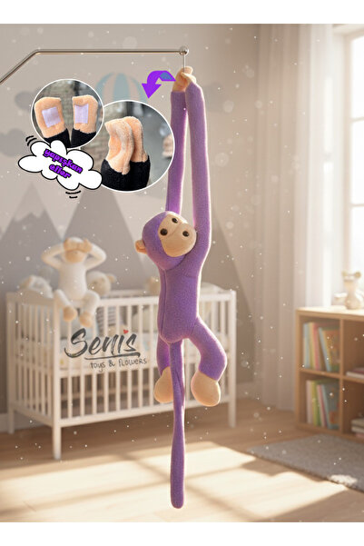 SENİSSTORE Peluş Maymun Elleri Yapışan Oyun Ve Uyku Arkadaşı Peluş Maymun Oyuncak Sarılan Maymun