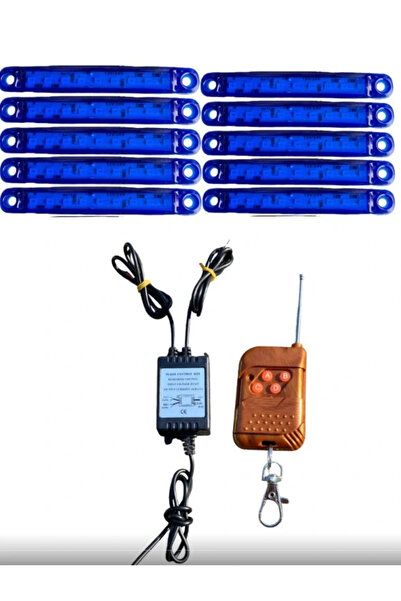 E.K.Tuning Uzaktan Kumandalı 9 Ledli 10 Adet Parmak Led Mavi