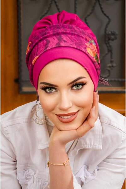 Aişe tesettür الفوشيه زهرة نمط النطاقات بونيه