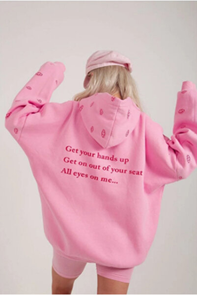 rockcity Ροζ Oversize Hooded Eye Sweat