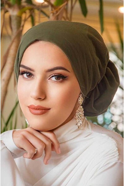 Aişe tesettür Khaki Çağla Ready Turban