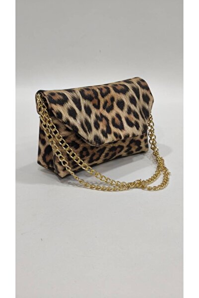 bahwar Women's Crocodile Patterned Chain Strap Shoulder and Hand Bag