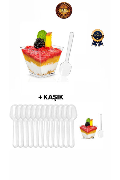 figanlar ambalaj 1. kalite Sert Plastik Tatlı Kasesi kübik prizma kase 200 Cc...