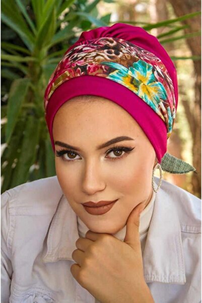Aişe tesettür غطاء رأس الكرز الجاهز مع أشرطة ملونة
