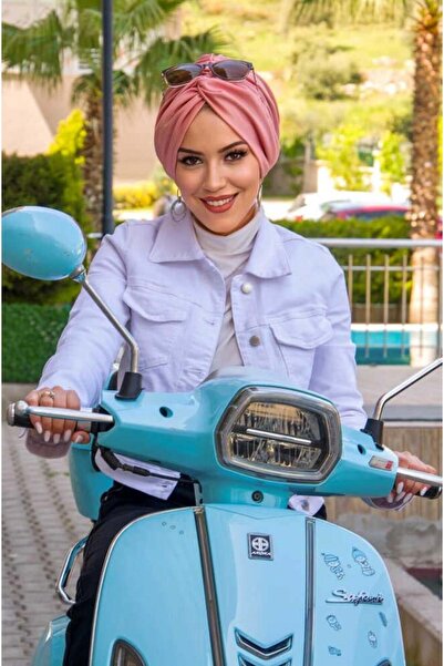 Aişe tesettür Στιγμιαία προετοιμασμένη κουκούλα με κόμπο σε σκόνη