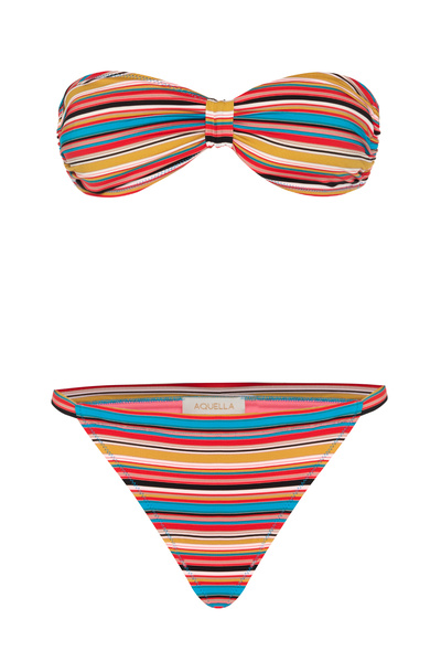 AQUELLA Colorful stripe starplez bikini
