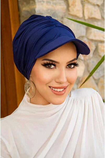 Aişe tesettür Lacivert Havuz & Deniz Şapkası / Mayo Üstüne Kullanılabilir