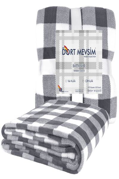 Erko Dört Mevsim بطانية مزدوجة منقوشة من سكوتش |   غطاء التلفزيون |   شال |   غطاء كرسي 200×240 سم ناعم ودافئ