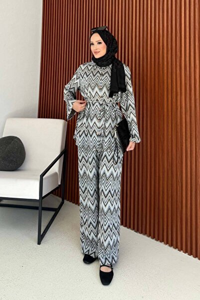 Melike Tatar Zik Zak Knitted Suit 32-3605