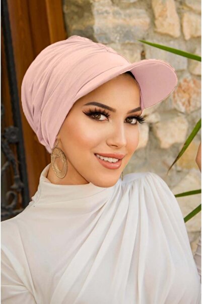 Aişe tesettür Uçuk Pudra Havuz - Deniz Şapkası / Mayo Üstüne Kullanılabilir