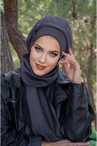 Aişe tesettür Smoked Quilted Hijab Beret