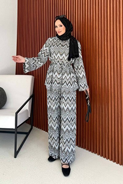 Melike Tatar Zik Zak Knitted Suit 32-3605