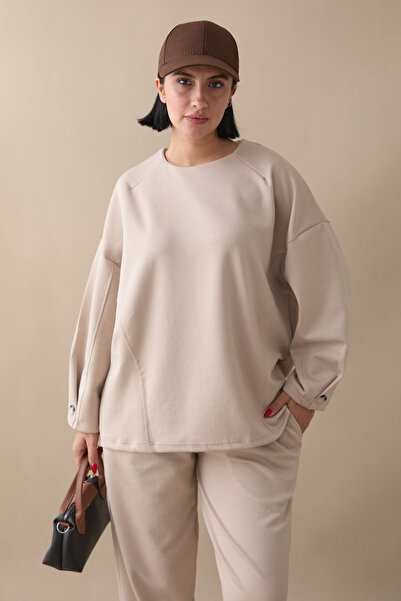 InStyle Beige Colored Collar Sleeves and Paja Set