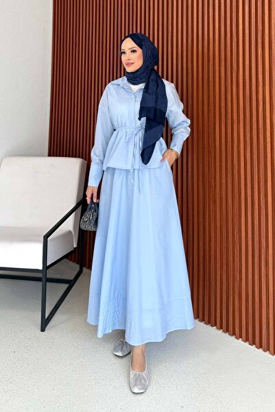 Melike Tatar Poplin Skirt Suit 32-2225-1