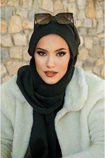 Aişe tesettür Black Khaki Ready-To-Wear Hijab Beret