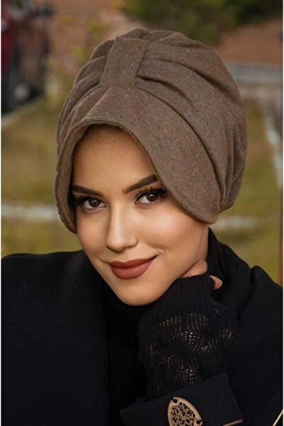 Aişe tesettür VİZON Kaşe Şapka Bone