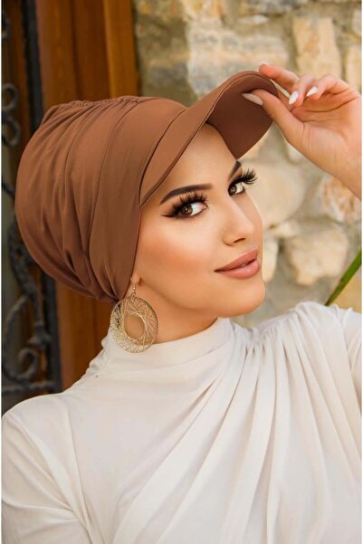 Aişe tesettür Camel Havuz - Deniz Şapkası / Mayo Üstüne Kullanılabilir