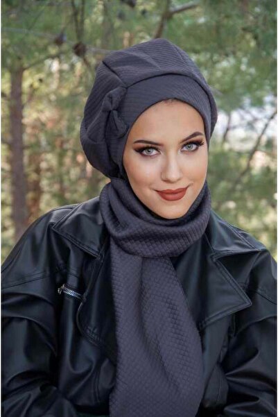 Aişe tesettür Smoked Quilted Hijab Beret