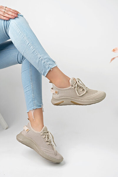 en7 Nude Unisex Triko Sneaker Rahat Hava Alabilen Kokusuz Spor Ayakkabı 4555
