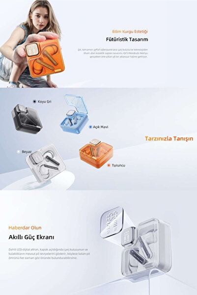 QCY T31 Melobuds Neo ENC 4 Mikrofon Dijital Güç Göstergesi Bluetooth 5.3 Kablosuz Kulaklık
