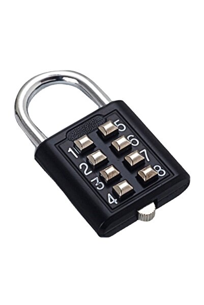 Choice قفل ذكي أسود مكون من 8 أرقام بكلمة مرور ورمز مركب مصنوع من سبائك الزنك لحقيبة السفر والأمتعة