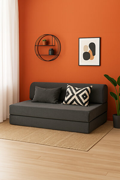 Homedius Magic Çift Kişilik Koyu Gri Katlanır Yataklı Koltuk