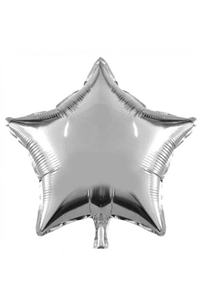 Parti dolabı Gri (gümüş) Yıldız Folyo Balon 45cm Doğum Günü Parti Helyumla Uçan Star