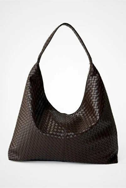 EBROU Kadın Acı Kahve Büyük Boy Omuz ve Tote Çanta - Geniş Hacim