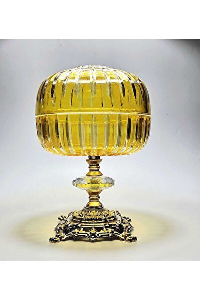 Kristal Market Handmade Cut Crystal Vertical Pattern Decorative Presentation Holder Indoor Napkin Holder