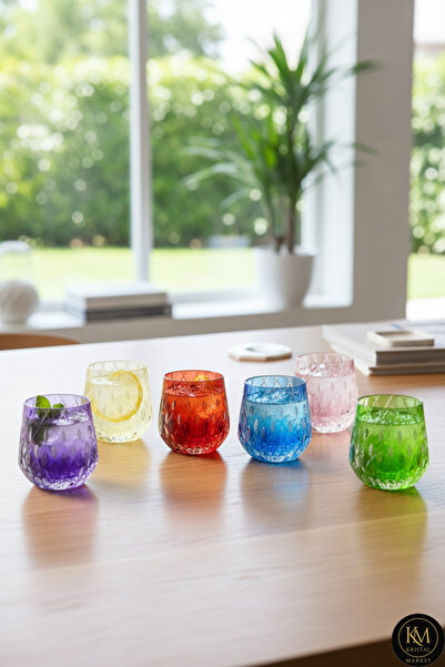 Kristal Market KESME DEKOR EL İŞÇİLİĞİ 6'LI SU BARDAĞI