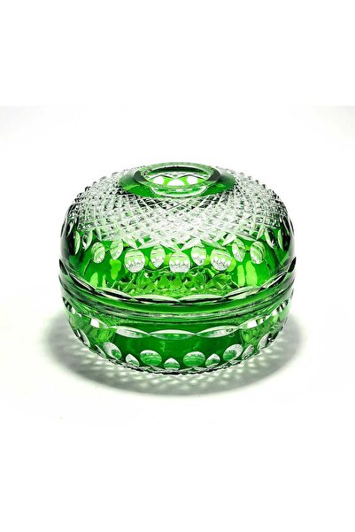 Kristal Market Handmade Cut Crystal Royal Pattern Decorative Presentation Holder Closed Napkin Holder