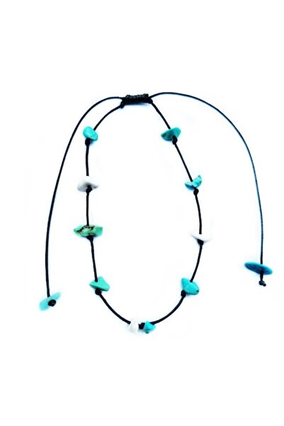 Wild Bracelets Anklet with semi-precious stones, howlite and turquoise