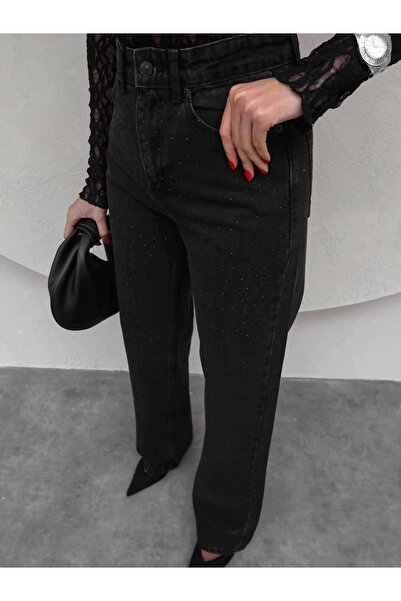 ESRAHELVACI Široké džínové kalhoty Black Stone
